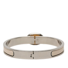 エルメス ミニクリック シェーヌダンクルPM バングル シルバー アイボリー ゴールド メタル エナメル メッキ レディース HERMES 【中古】