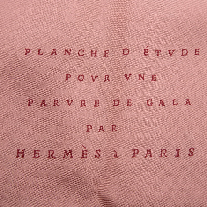 エルメス カレ90 PLANCHE D ETVDE 宝石 スカーフ ピンク シルク レディース HERMES 【中古】