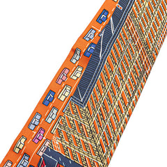 エルメス ツイリー PANTIN CITY パンタンシティ スカーフ オレンジ マルチカラー シルク レディース HERMES 【中古】