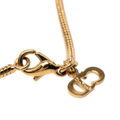 ディオール ロゴ ネックレス ゴールド メッキ レディース Dior 【中古】