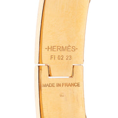 エルメス クリックH PM ブレスレット ゴールド ホワイト メッキ エナメル レディース HERMES 【中古】