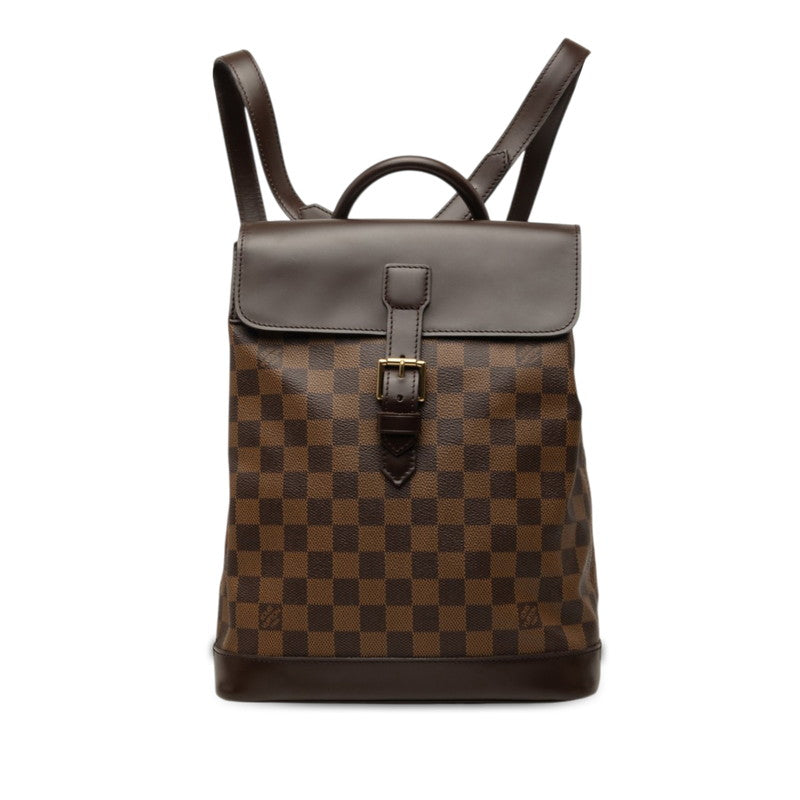 ルイ ヴィトン ダミエ ソーホー リュック バックパック N51132 ブラウン PVC レザー レディース LOUIS VUITTON 中古