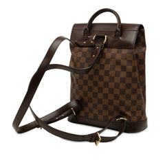 ルイ ヴィトン ダミエ ソーホー リュック バックパック N51132 ブラウン PVC レザー レディース LOUIS VUITTON 中古