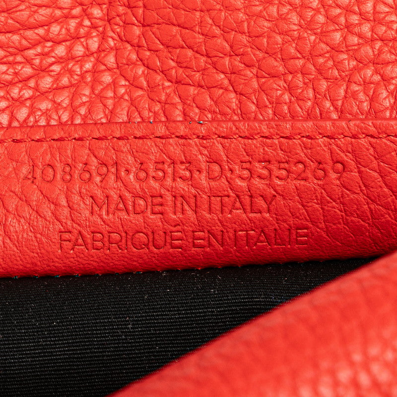 バレンシアガ 斜め掛け ショルダーバッグ 408691 レッド レザー レディース BALENCIAGA 【中古】