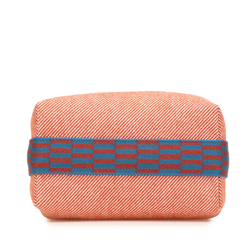 エルメス ブリッド ア ブラックPM ハンドバッグ トメット レッド キャンバス レディース HERMES 【中古】