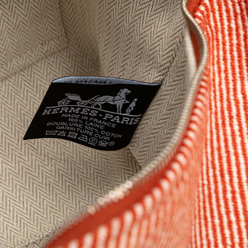 エルメス ブリッド ア ブラックPM ハンドバッグ トメット レッド キャンバス レディース HERMES 【中古】