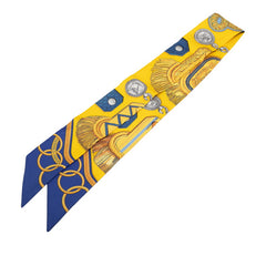 エルメス ツイリー EPAULETTES 肩章 スカーフ イエロー マルチカラー シルク レディース HERMES 【中古】