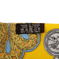 エルメス ツイリー EPAULETTES 肩章 スカーフ イエロー マルチカラー シルク レディース HERMES 【中古】