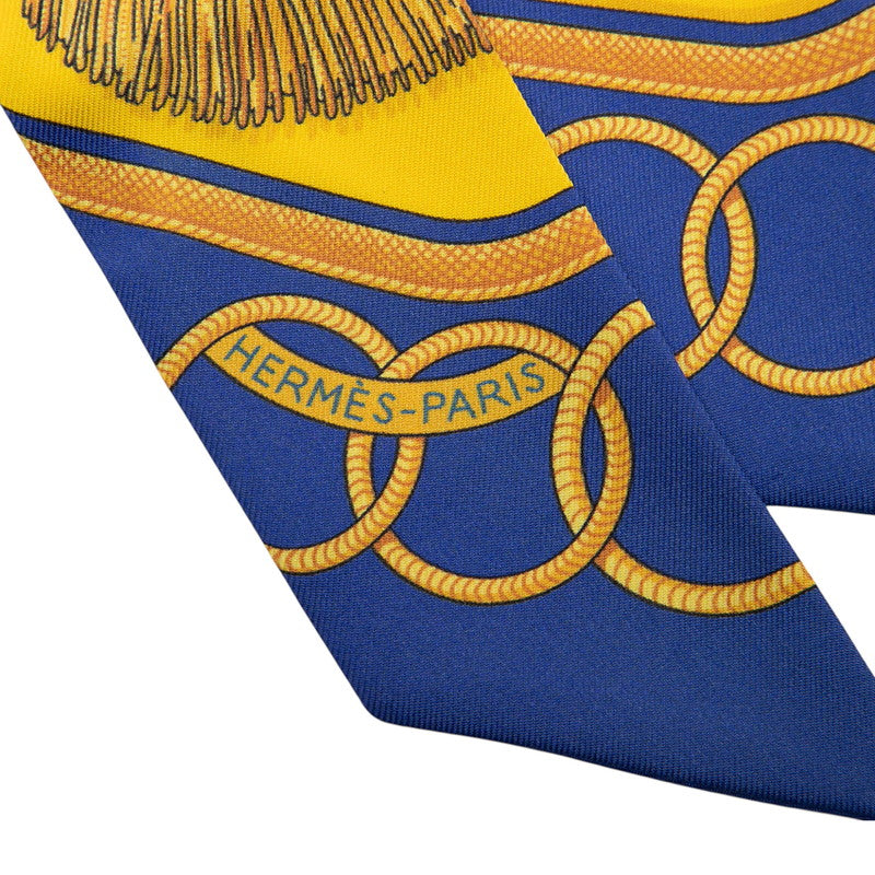 エルメス ツイリー EPAULETTES 肩章 スカーフ イエロー マルチカラー シルク レディース HERMES 【中古】