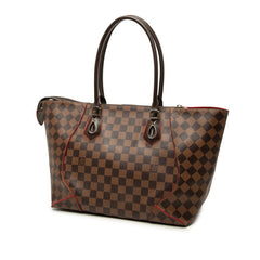 ルイ ヴィトン ダミエ カイサMM トートバッグ ショルダーバッグ N41548 ブラウン スリーズ レッド PVC レザー レディース LOUIS VUITTON 中古