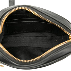 セリーヌ Cチャーム スモール ショルダーバッグ カメラバッグ ブラック レザー レディース CELINE 【中古】