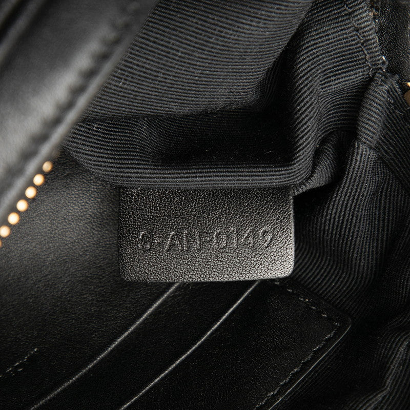 セリーヌ Cチャーム スモール ショルダーバッグ カメラバッグ ブラック レザー レディース CELINE 【中古】