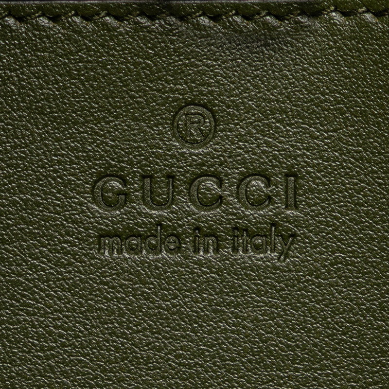 グッチ GGマーモント スモール チェーン トートバッグ ワンショルダーバッグ 681483 カーキ グリーン レザー レディース GUCCI 【中古】