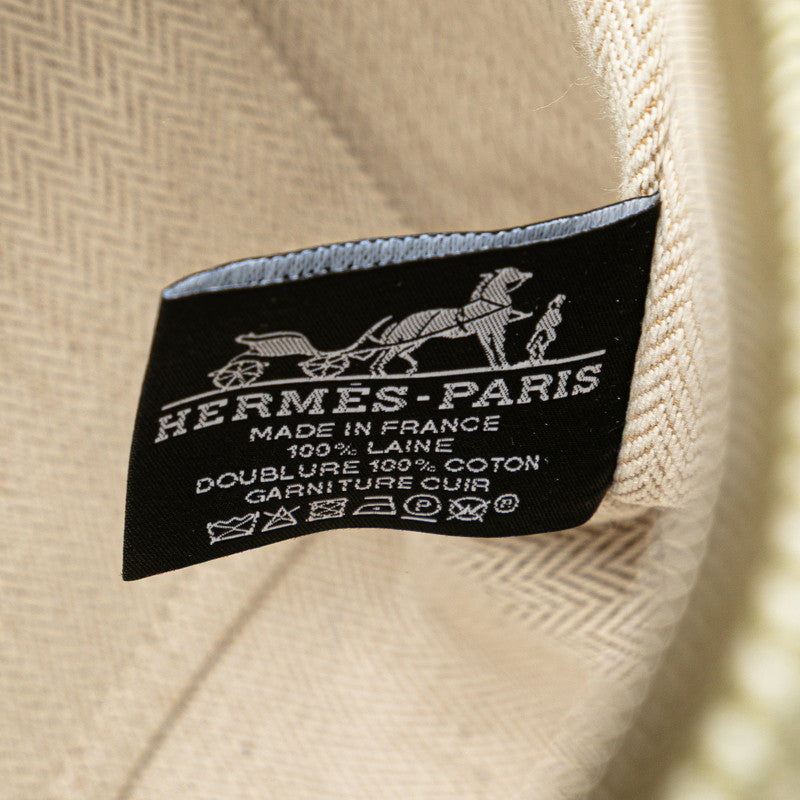 エルメス ブリッド ア ブラックGM ハンドバッグ ヴェールフォレ グリーン ウール レディース HERMES 【中古】