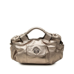 ロエベ アナグラム ナッパアイレ ハンドバッグ ゴールド レザー レディース LOEWE 中古