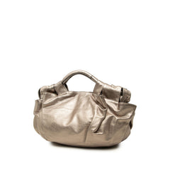ロエベ アナグラム ナッパアイレ ハンドバッグ ゴールド レザー レディース LOEWE 中古