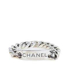 シャネル ロゴプレート ブレスレット 喜平 シルバー メタル レディース CHANEL 【中古】