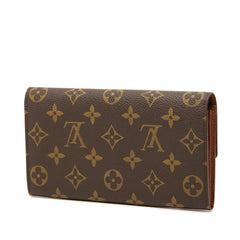 ルイ ヴィトン モノグラム ポルトフォイユ サラ 旧型 長財布 M61734 ブラウン PVC レザー レディース LOUIS VUITTON 中古