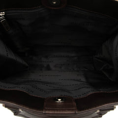 バーバリー ノバチェック トートバッグ ハンドバッグ ベージュ ブラウン キャンバス レザー レディース BURBERRY 【中古】