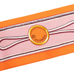 エルメス ツイリー Maillons マイヨン スカーフ オレンジ系 マルチカラー シルク レディース HERMES 【中古】