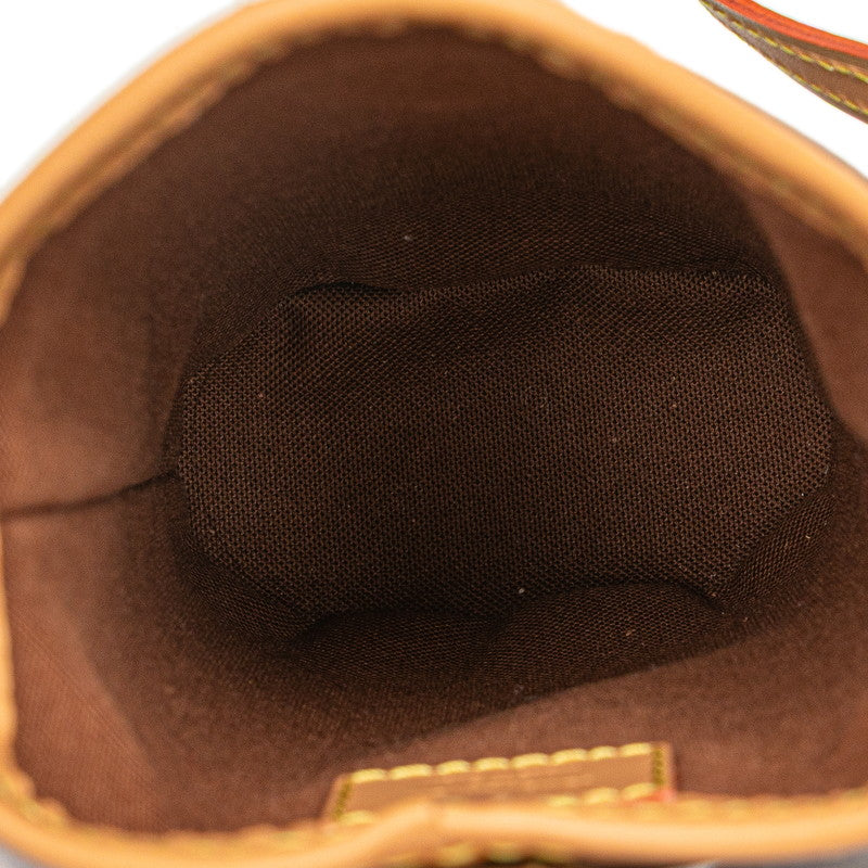 ルイ ヴィトン モノグラム フォールド ミー ポーチ ショルダーバッグ M80874 ブラウン PVC レザー レディース LOUIS VUITTON 【中古】