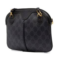 グッチ オールドグッチ GGスプリーム 斜め掛け ショルダーバッグ 904.02.047 グレー PVC レザー レディース GUCCI 中古