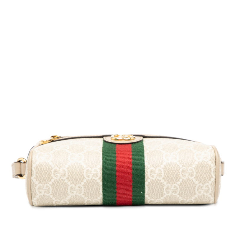グッチ GGスプリーム オフィディア ショルダーバッグ 816359 ベージュ PVC レザー レディース GUCCI 【中古】
