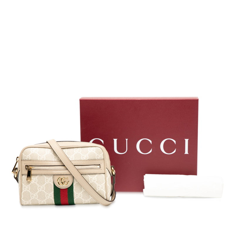 グッチ GGスプリーム オフィディア ショルダーバッグ 816359 ベージュ PVC レザー レディース GUCCI 【中古】