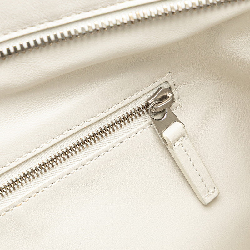 ボッテガヴェネタ ザ ツイスト ハンドバッグ ホワイト レザー レディース BOTTEGAVENETA 【中古】