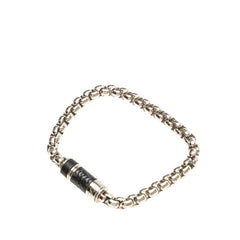 ルイ ヴィトン モノグラム エクリプス チェーン ブレスレット M63107 シルバー ブラック メタル メンズ LOUIS VUITTON 【中古】
