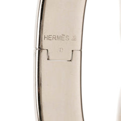 エルメス クリックH PM ブレスレット シルバー アイボリー メタル エナメル レディース HERMES 【中古】