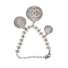 シャネル ココマーク マドモアゼル コイン ブレスレット シルバー メタル レディース CHANEL 中古
