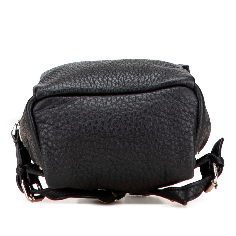 フェンディ リュック バックパック型 キーホルダー バッグチャーム 小物入れ 7AR471 ブラック レザー レディース FENDI 【中古】