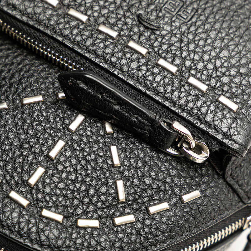 フェンディ リュック バックパック型 キーホルダー バッグチャーム 小物入れ 7AR471 ブラック レザー レディース FENDI 【中古】