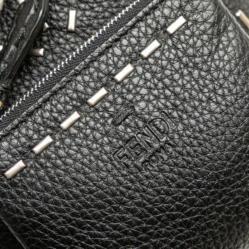 フェンディ リュック バックパック型 キーホルダー バッグチャーム 小物入れ 7AR471 ブラック レザー レディース FENDI 【中古】
