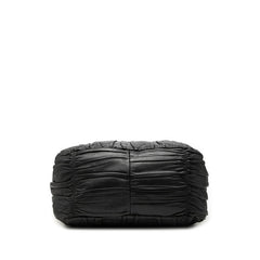 プラダ ロゴ ハンドバッグ ショルダーバッグ 2WAY ブラック レザー レディース PRADA 【中古】
