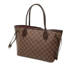 ルイ ヴィトン ダミエ ネヴァーフルPM トートバッグ ハンドバッグ N40600 ブラウン PVC レザー レディース LOUIS VUITTON 中古
