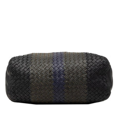 ボッテガヴェネタ イントレチャート トートバッグ ブラック カーキ ネイビー レザー レディース BOTTEGAVENETA 【中古】