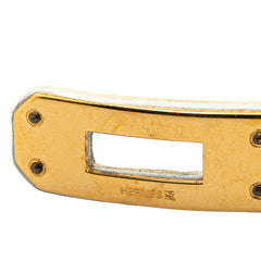 エルメス ケリー ドゥブルトゥール ブレスレット ホワイト ゴールド ヴォーエプソン レディース HERMES 【中古】