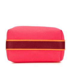 エルメス ブリッドアブラックPM ハンドバッグ ハイビスカス ピンク マルチカラー キャンバス レディース HERMES 【中古】