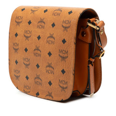 エム シー エム ヴィセトス モノグラム ショルダーバッグ ブラウン PVC レザー レディース MCM 【中古】