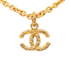 シャネル ココマーク ヨウガン 溶岩 モチーフ ネックレス ゴールド メッキ レディース CHANEL 【中古】