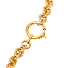 シャネル ココマーク ヨウガン 溶岩 モチーフ ネックレス ゴールド メッキ レディース CHANEL 【中古】