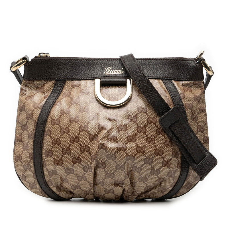 グッチ GGクリスタル アビー 斜め掛け ショルダーバッグ 265691 ベージュ ブラウン PVC レザー レディース GUCCI 【中古】