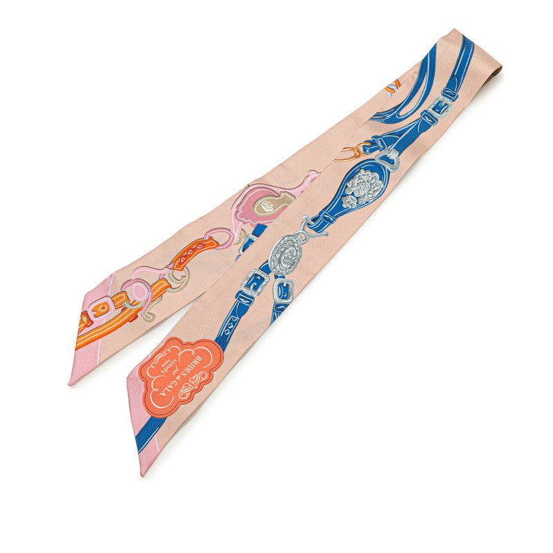 エルメス ツイリー Brides de Gala Applique Pique ブリッド ドゥ ガラアップリケピケ スカーフ ベージュ マルチカラー シルク レディース HERMES 【中古】