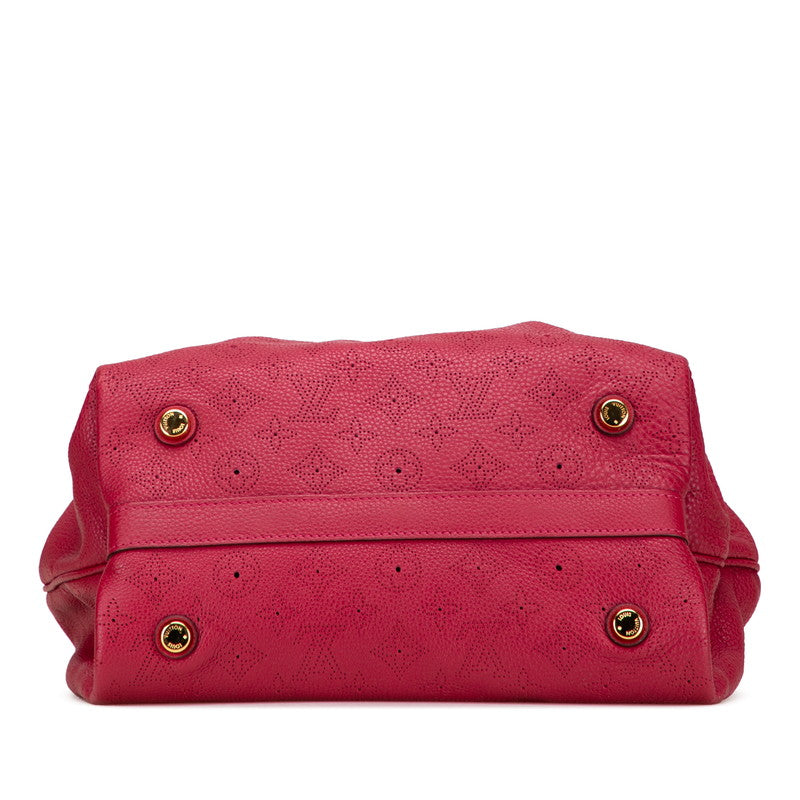 ルイ ヴィトン モノグラム マヒナ シールスPM ハンドバッグ M93817 グルナ レッド レザー レディース LOUIS VUITTON 【中古】
