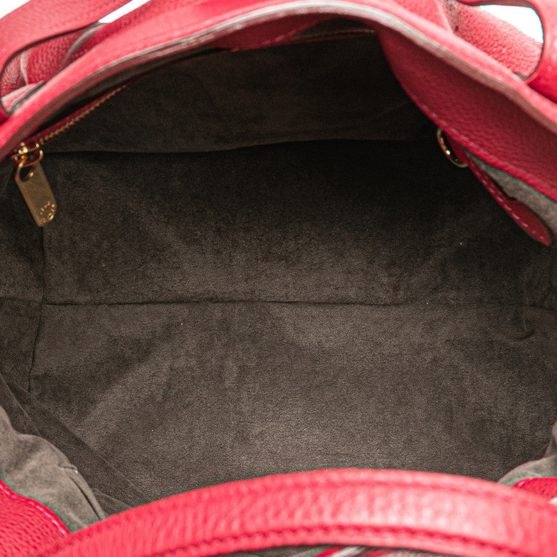 ルイ ヴィトン モノグラム マヒナ シールスPM ハンドバッグ M93817 グルナ レッド レザー レディース LOUIS VUITTON 【中古】