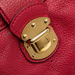ルイ ヴィトン モノグラム マヒナ シールスPM ハンドバッグ M93817 グルナ レッド レザー レディース LOUIS VUITTON 【中古】
