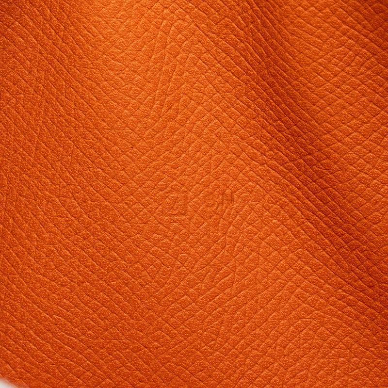 エルメス アザップ ロング ラウンドファスナー 長財布 オレンジ系 ヴォーエプソン レディース HERMES 【中古】