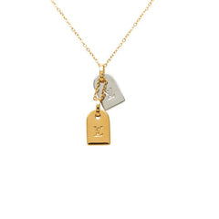 ルイ ヴィトン ネックレス ナノグラム ネックレス M63141 ゴールド シルバー メッキ メタル レディース LOUIS VUITTON 【中古】